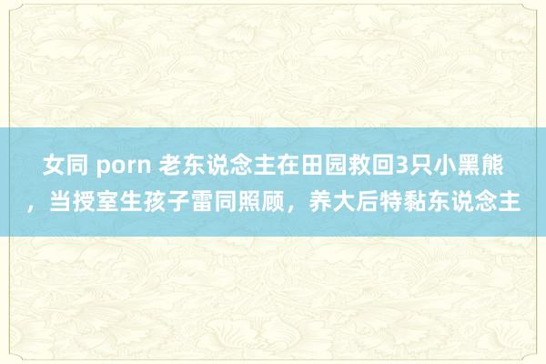 女同 porn 老东说念主在田园救回3只小黑熊，当授室生孩子雷同照顾，养大后特黏东说念主