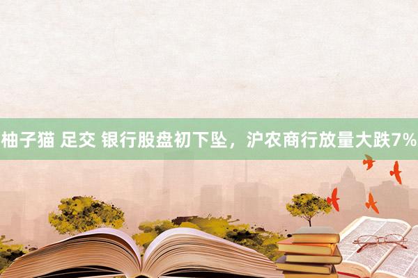 柚子猫 足交 银行股盘初下坠，沪农商行放量大跌7%