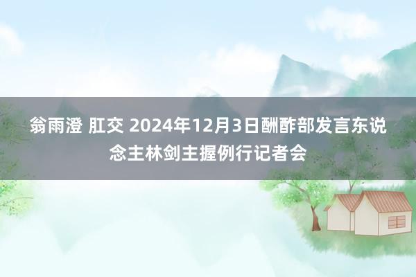 翁雨澄 肛交 2024年12月3日酬酢部发言东说念主林剑主握例行记者会