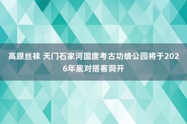 高跟丝袜 天门石家河国度考古功绩公园将于2026年底对搭客洞开
