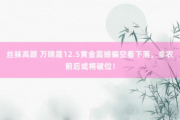 丝袜高跟 万锦晟12.5黄金震撼偏空看下落，非农前后或将破位！