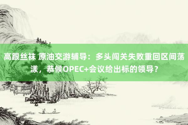 高跟丝袜 原油交游辅导：多头闯关失败重回区间荡漾，恭候OPEC+会议给出标的领导？