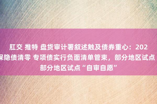肛交 推特 盘货审计署叙述触及债券重心：2028年底前确保隐债清零 专项债实行负面清单管束，部分地区试点“自审自愿”