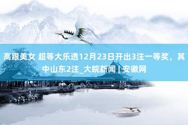 高跟美女 超等大乐透12月23日开出3注一等奖，其中山东2注_大皖新闻 | 安徽网