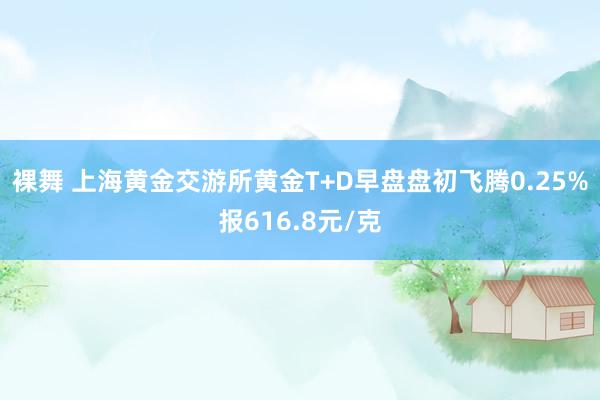 裸舞 上海黄金交游所黄金T+D早盘盘初飞腾0.25%报616.8元/克