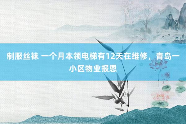制服丝袜 一个月本领电梯有12天在维修，青岛一小区物业报恩