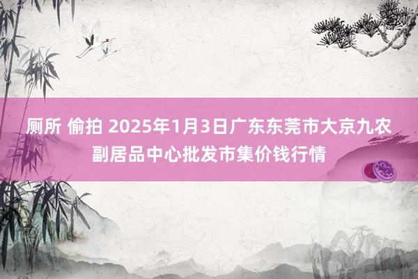 厕所 偷拍 2025年1月3日广东东莞市大京九农副居品中心批发市集价钱行情