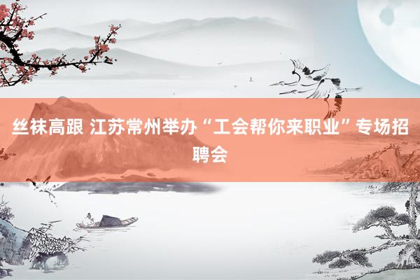 丝袜高跟 江苏常州举办“工会帮你来职业”专场招聘会