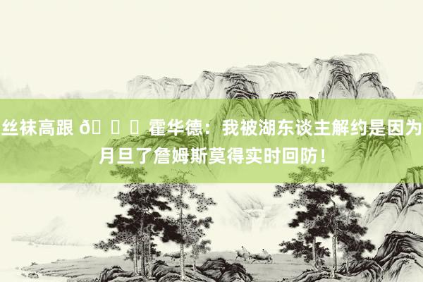丝袜高跟 😑霍华德：我被湖东谈主解约是因为月旦了詹姆斯莫得实时回防！